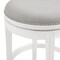 Alaterre Furniture Hanover Swivel Counter Height Bar Stool, White and Gray, 2PK ANHN01PDCR2 - alternate 6